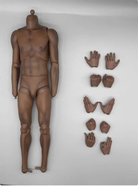 1/6 männlicher Basketballspieler Sport Gelenk Körper Hände starke schwarze Haut 12" Figur - Bild 50 von 55