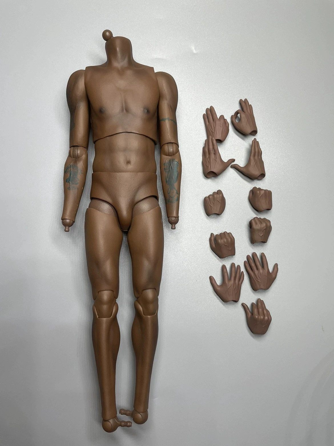 1/6 männlicher Basketballspieler Sport Gelenk Körper Hände starke schwarze Haut 12" Figur - Bild 53 von 55