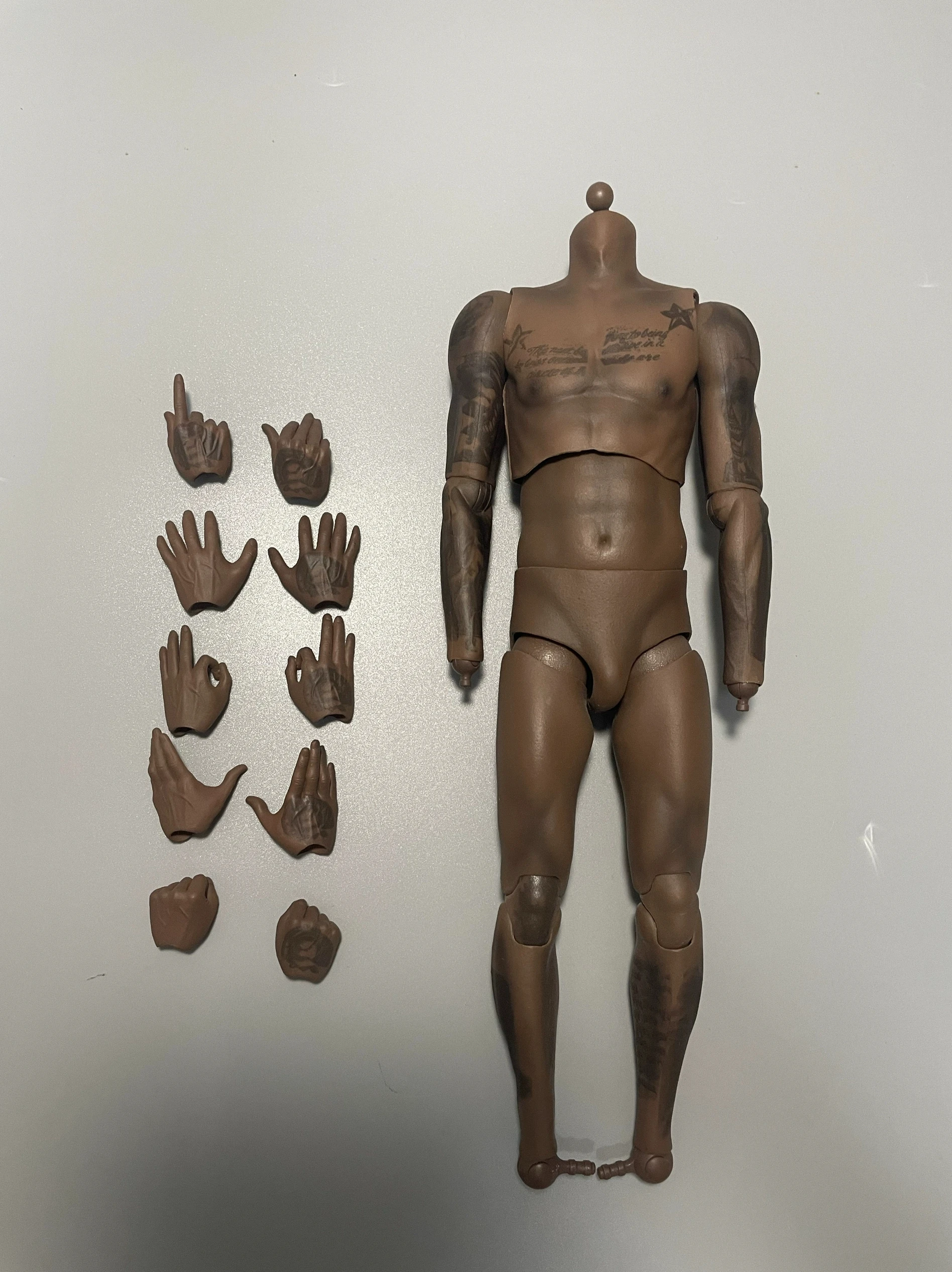 1/6 männlicher Basketballspieler Sport Gelenk Körper Hände starke schwarze Haut 12" Figur - Bild 54 von 55