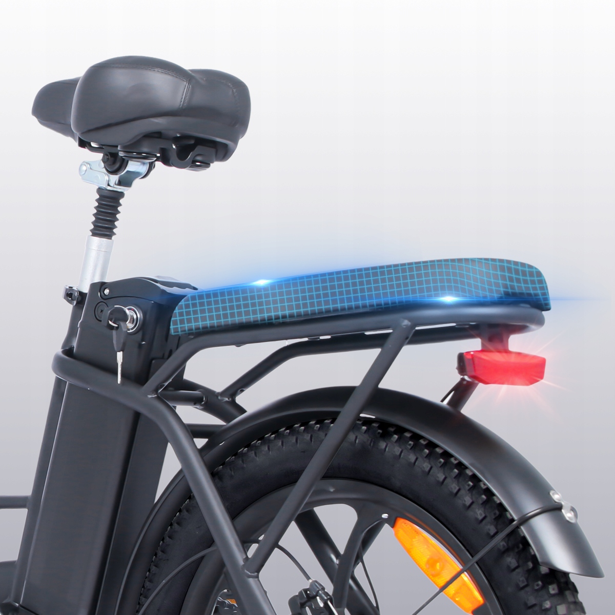 Cheevalry 16AH 100KM Faltbares Elektrofahrrad Damen/Herren 20*3.0" E-Bike Farbe schwarz
