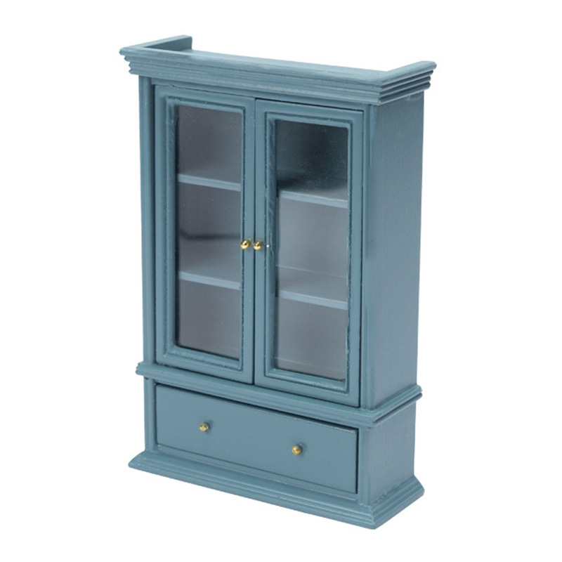 1:12 Puppenhaus Mini Doppeltür Glas Vorratsschrank Schießszene Layout Pro - Bild 19 von 20