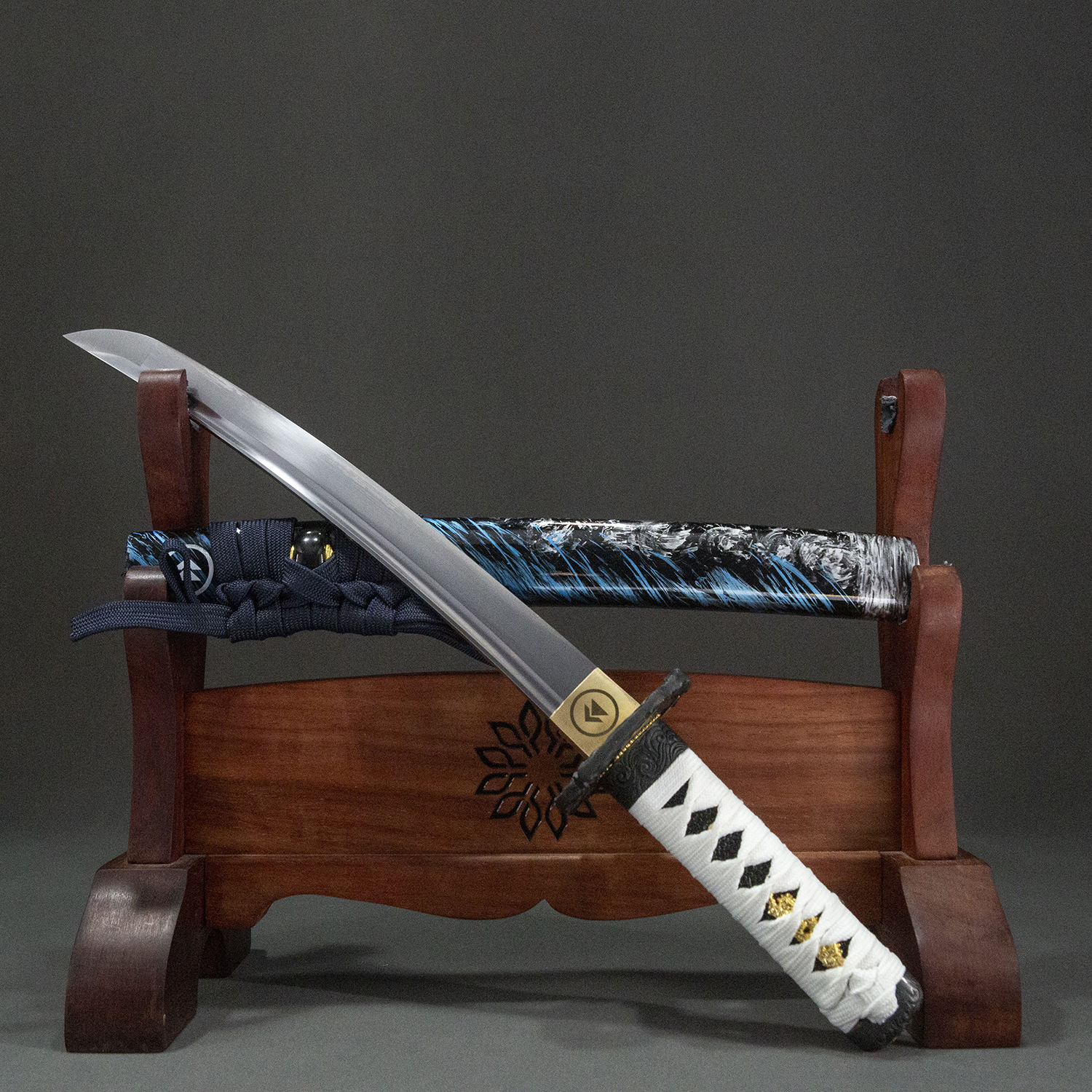 Ghost of Tsushima Katana & Wakizashi Set 1060 Acero al Carbono con Madera Lacada S - Imagen 24 de 26