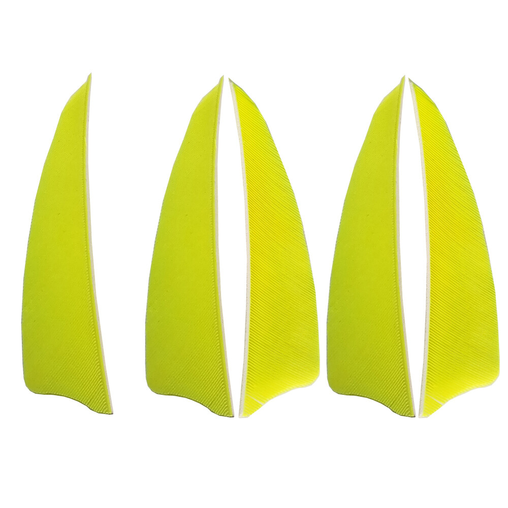 50pcs 3" Arrow Fletches Turkey Natural Feathers RW Left Wing Shield DIY Shaft - Picture 14 of 22