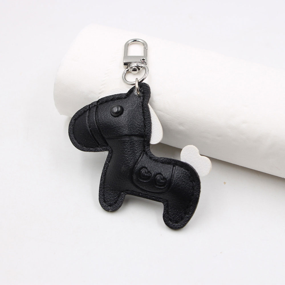 Portachiavi pony in pelle PU moda design animale accessorio regalo portatile - Foto 19 di 23