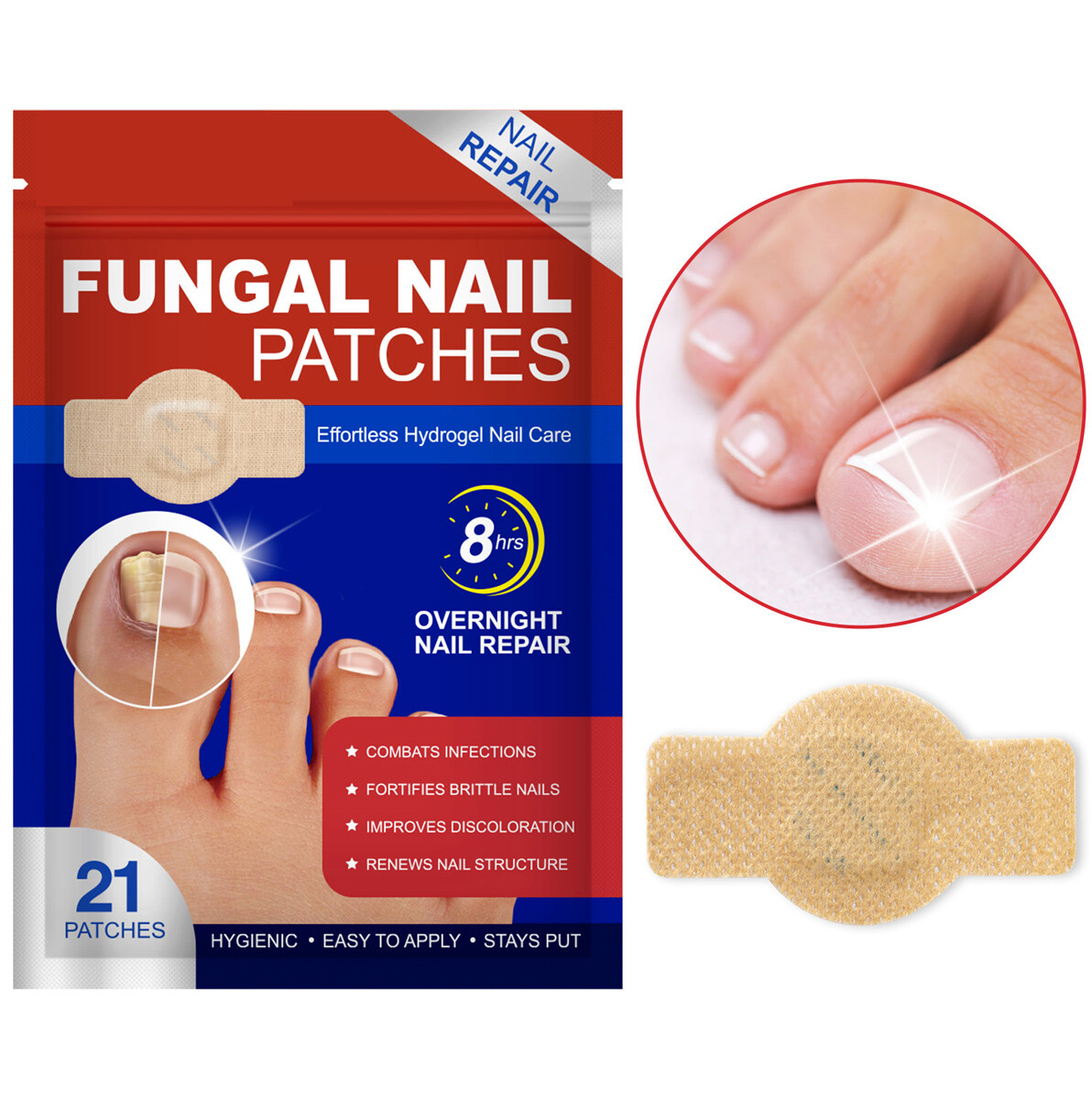 21-64 Anti Fungal Nail Treatment Patches Toe Fungus Onychomycosis Repair Sticker - Picture 26 of 29