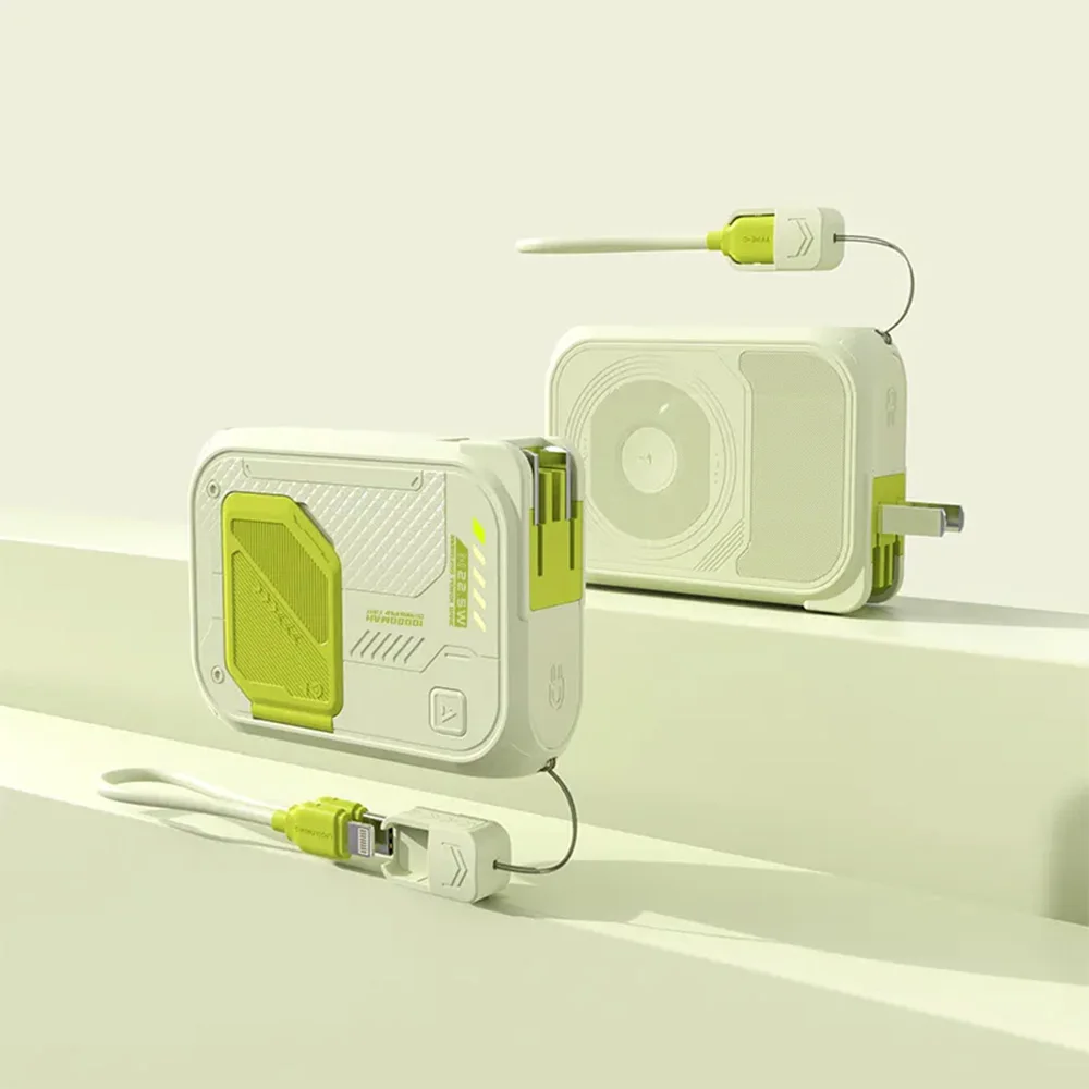 Banco de alimentación inalámbrico portátil 3 en 1 22,5 W con soporte batería externa de 10000 mAh - Imagen 17 de 19