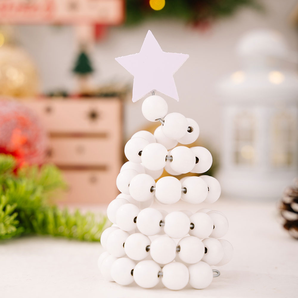 Perline in legno addobbo albero di natale festa decorazione casa artigianato - Foto 27 di 29