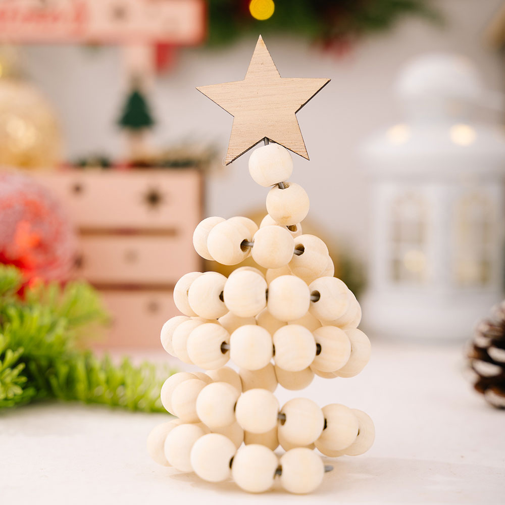 Perline in legno addobbo albero di natale festa decorazione casa artigianato - Foto 28 di 29