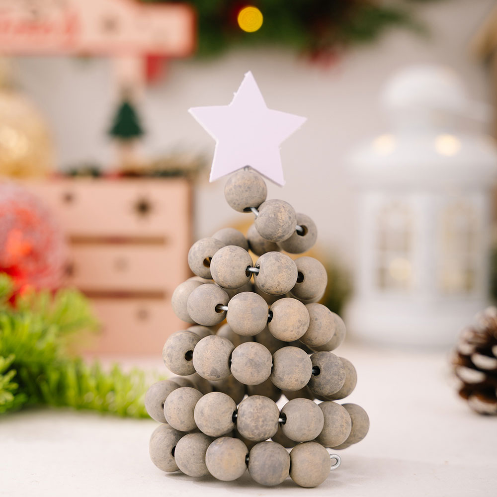 Perline in legno addobbo albero di natale festa decorazione casa artigianato - Foto 29 di 29