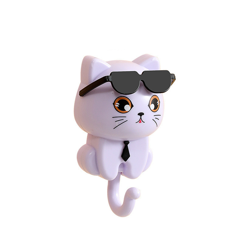 Carino Cartone Animato Gatto Chiave Gancio Organizzatore da Parete per Decorazione Casa Stoccaggio - Foto 27 di 28