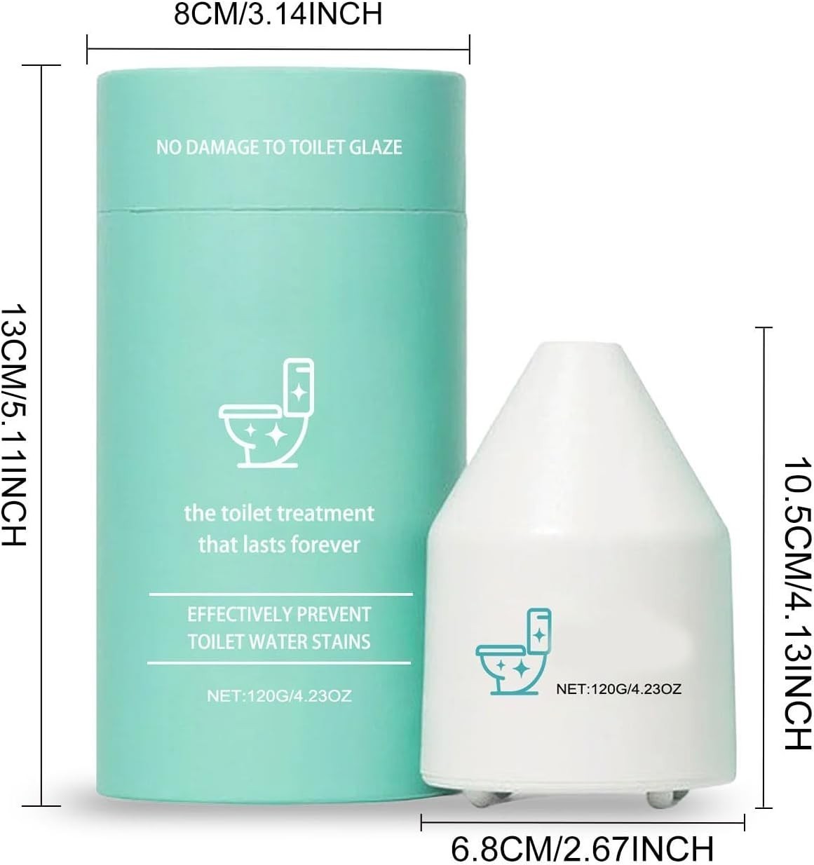 1~5Packs Crazy Clean Pro Toilet Bowl Cleaner, Crazy Clean Toilet Cleaner 120g US