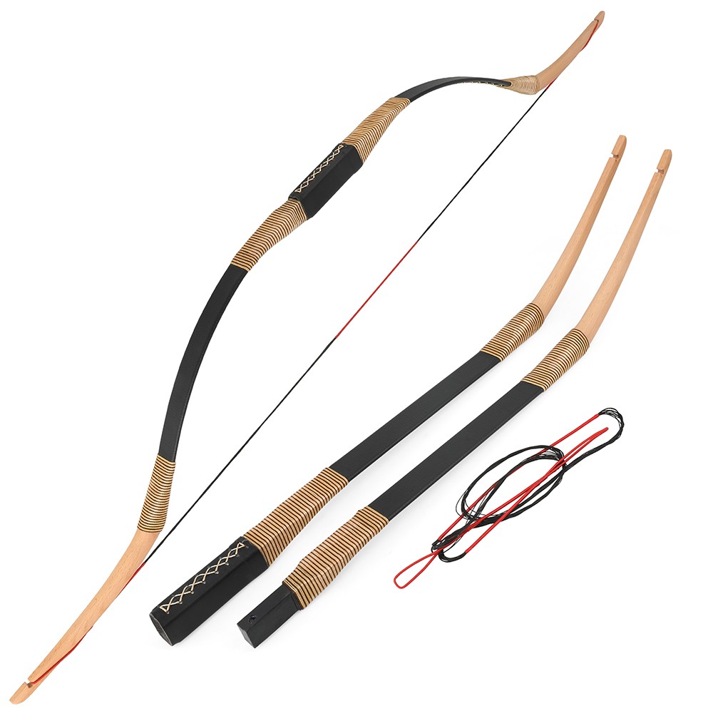 Archery Traditional Recurve Bow 20-35lbs Takedown Wooden Horsebow RH LH Hunting - Picture 15 of 16