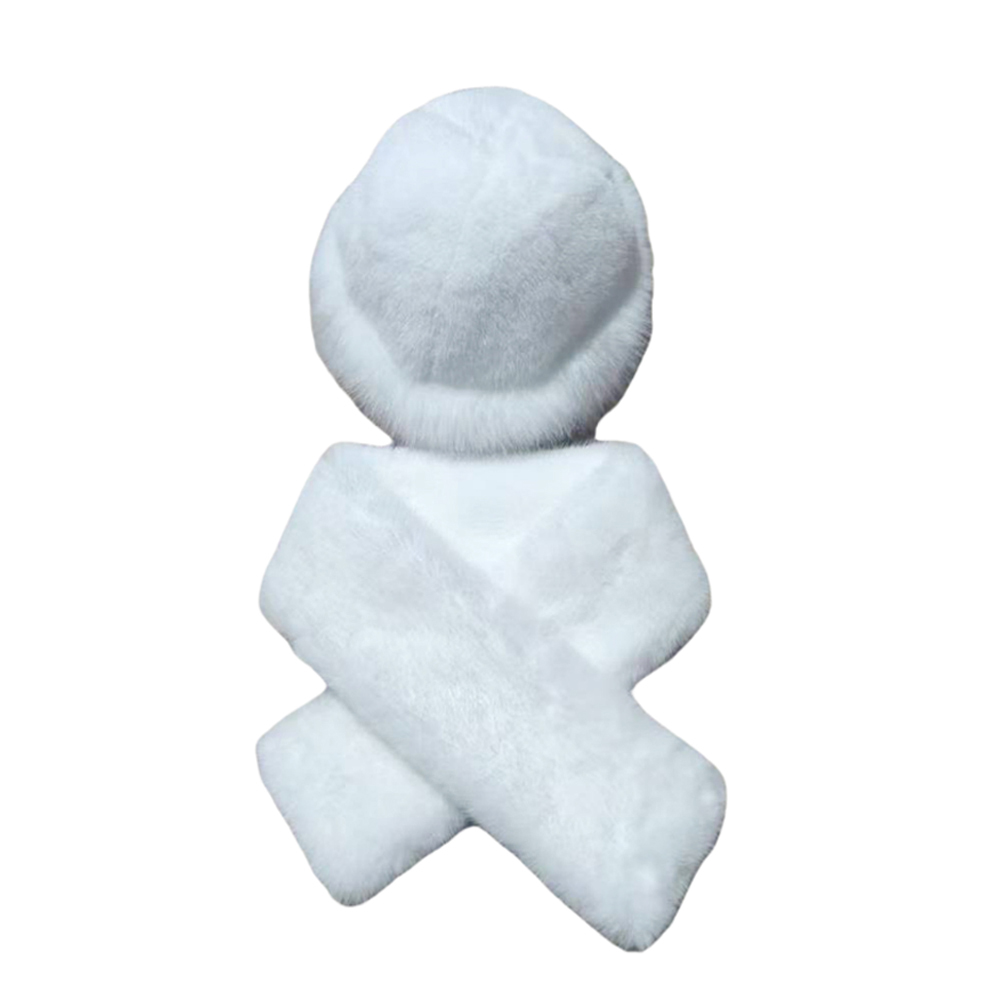 Conjunto de accesorios de moda de invierno para mujer con sombrero de piel sintética y bufanda a juego - Imagen 16 de 19