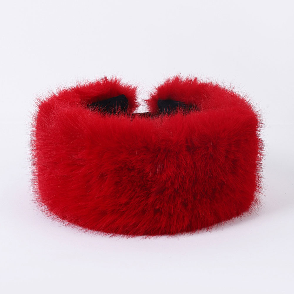 Cappello caldo invernale elastico con fascia in pelliccia sintetica soffice per attività all'aperto - Foto 19 di 23