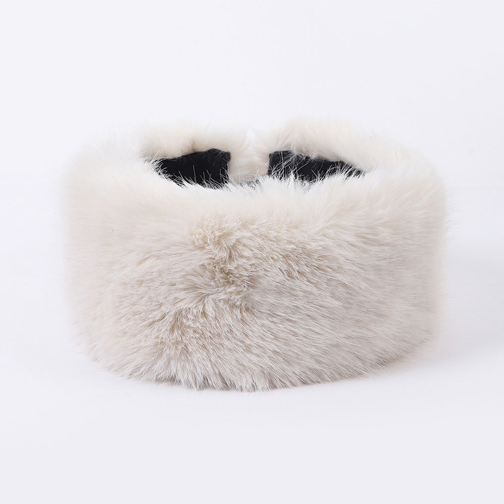 Cappello caldo invernale elastico con fascia in pelliccia sintetica soffice per attività all'aperto - Foto 21 di 23