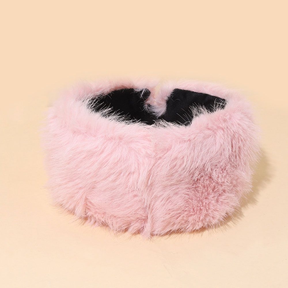 Cappello caldo invernale elastico con fascia in pelliccia sintetica soffice per attività all'aperto - Foto 23 di 23