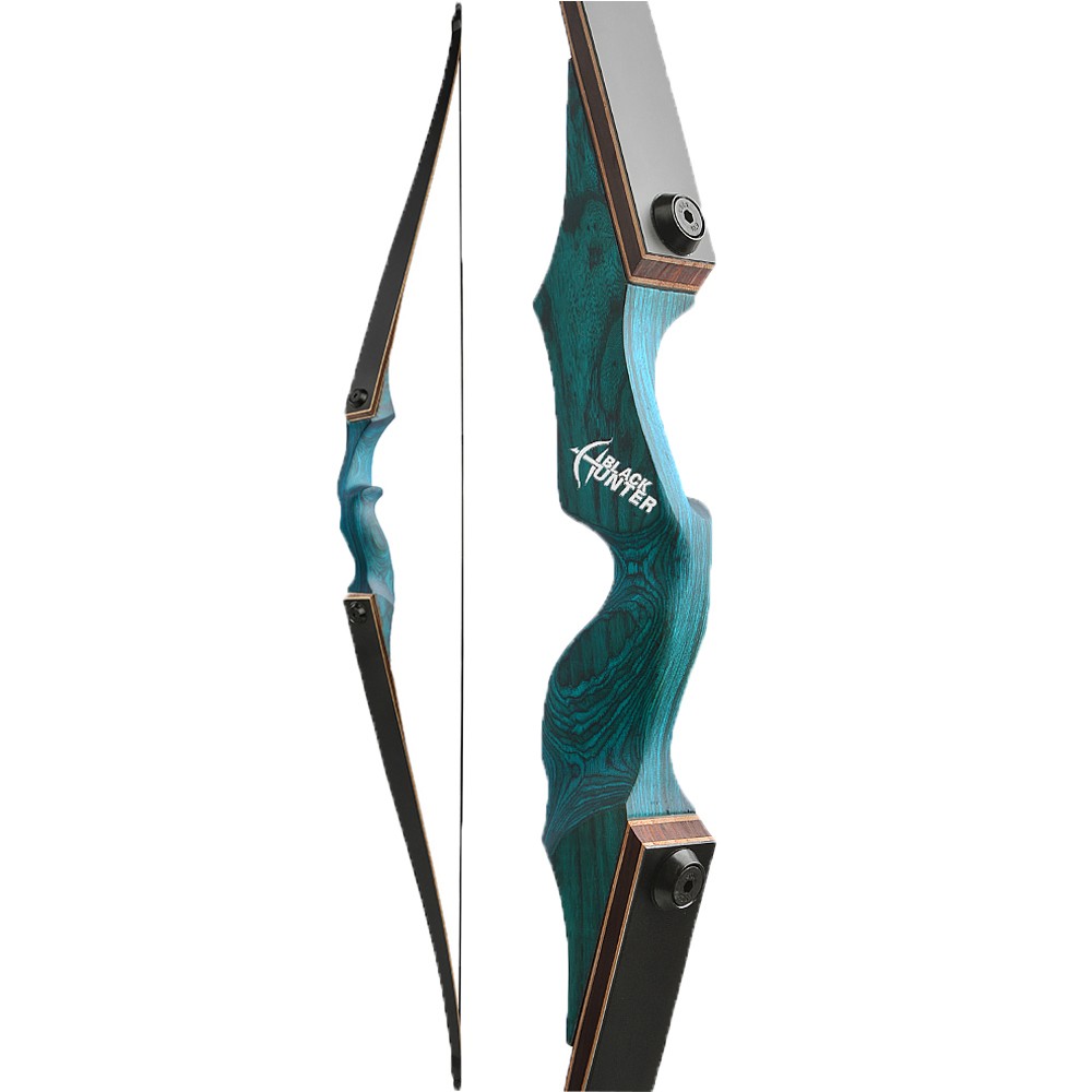 60" Takedown Longbow Hunting Bow Arrow Set 20-60lbs Archery Target Black Hunter - Picture 25 of 31