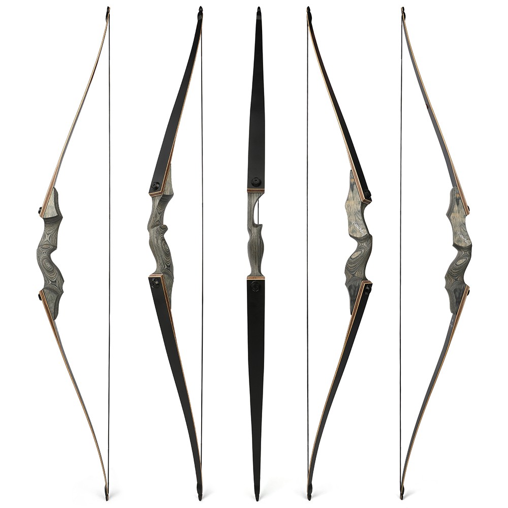 60" Takedown Longbow Hunting Bow Arrow Set 20-60lbs Archery Target Black Hunter - Picture 29 of 31