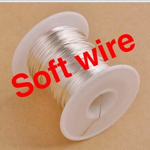1M 925 Solid Sterling Silver Round Dead Soft/hard Jewelry Making Wire 0.3-0.8Mm