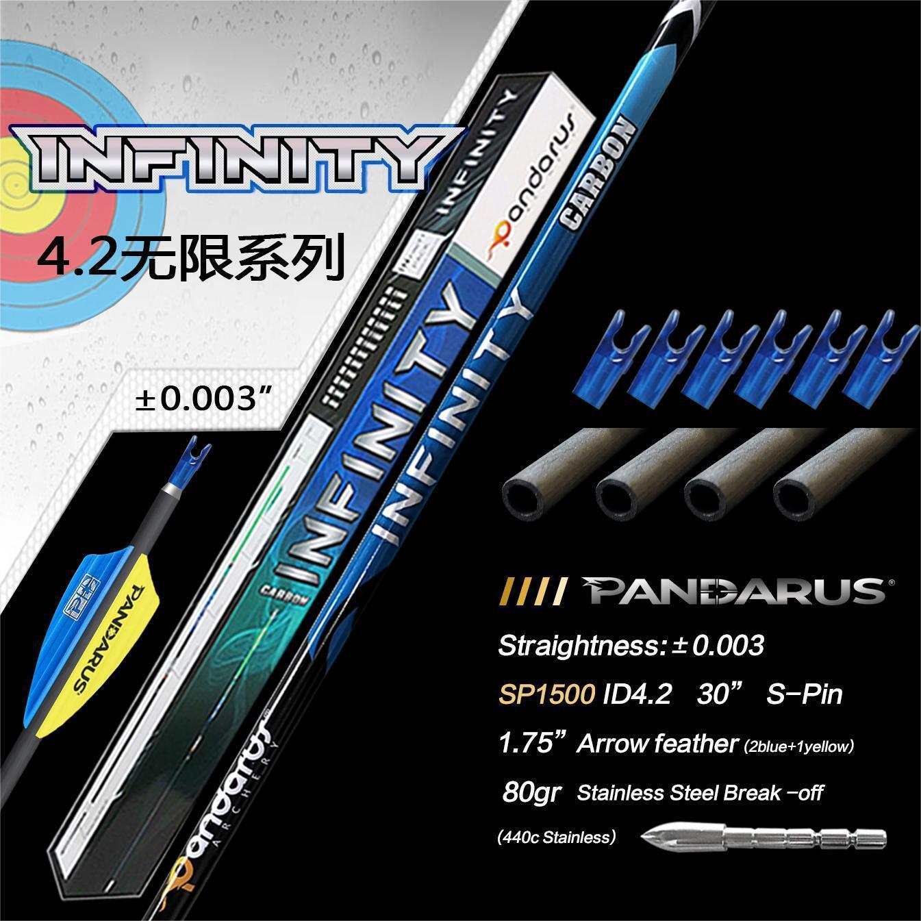 12X Pure Carbon Arrow ID4.2mm SP300-1500 Archery Bow Competition Target PANDARUS - Picture 23 of 29