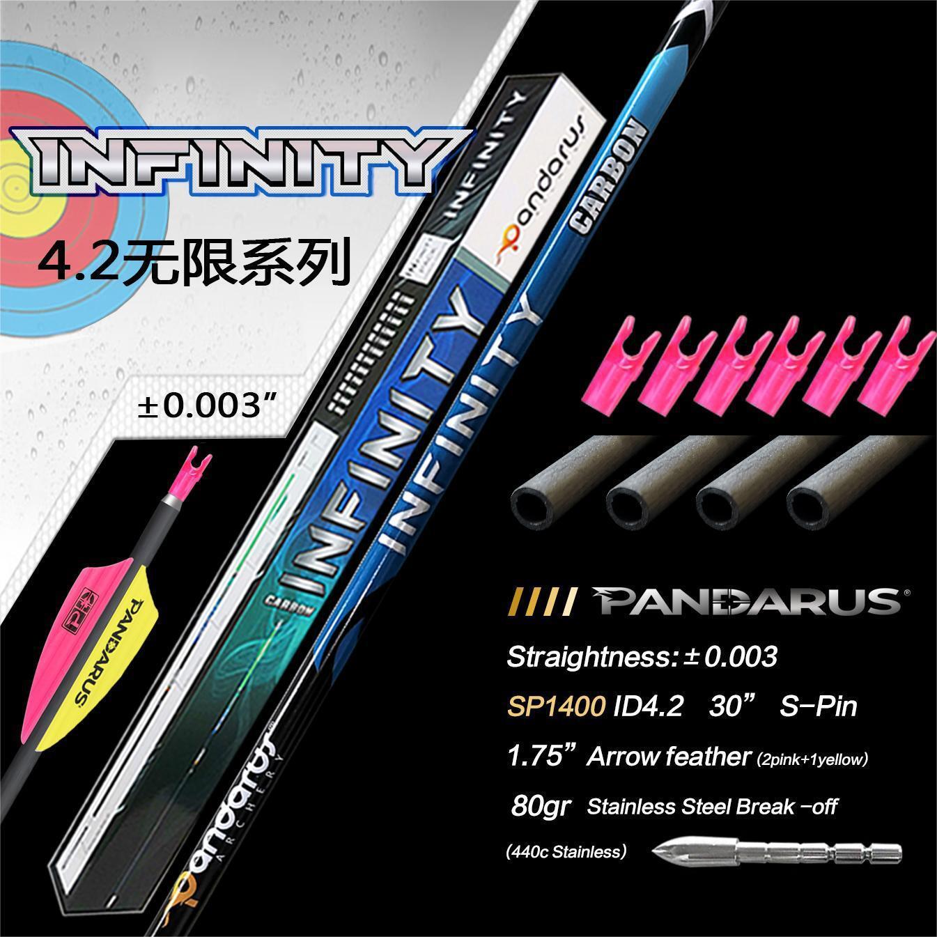 12X Pure Carbon Arrow ID4.2mm SP300-1500 Archery Bow Competition Target PANDARUS - Picture 27 of 29