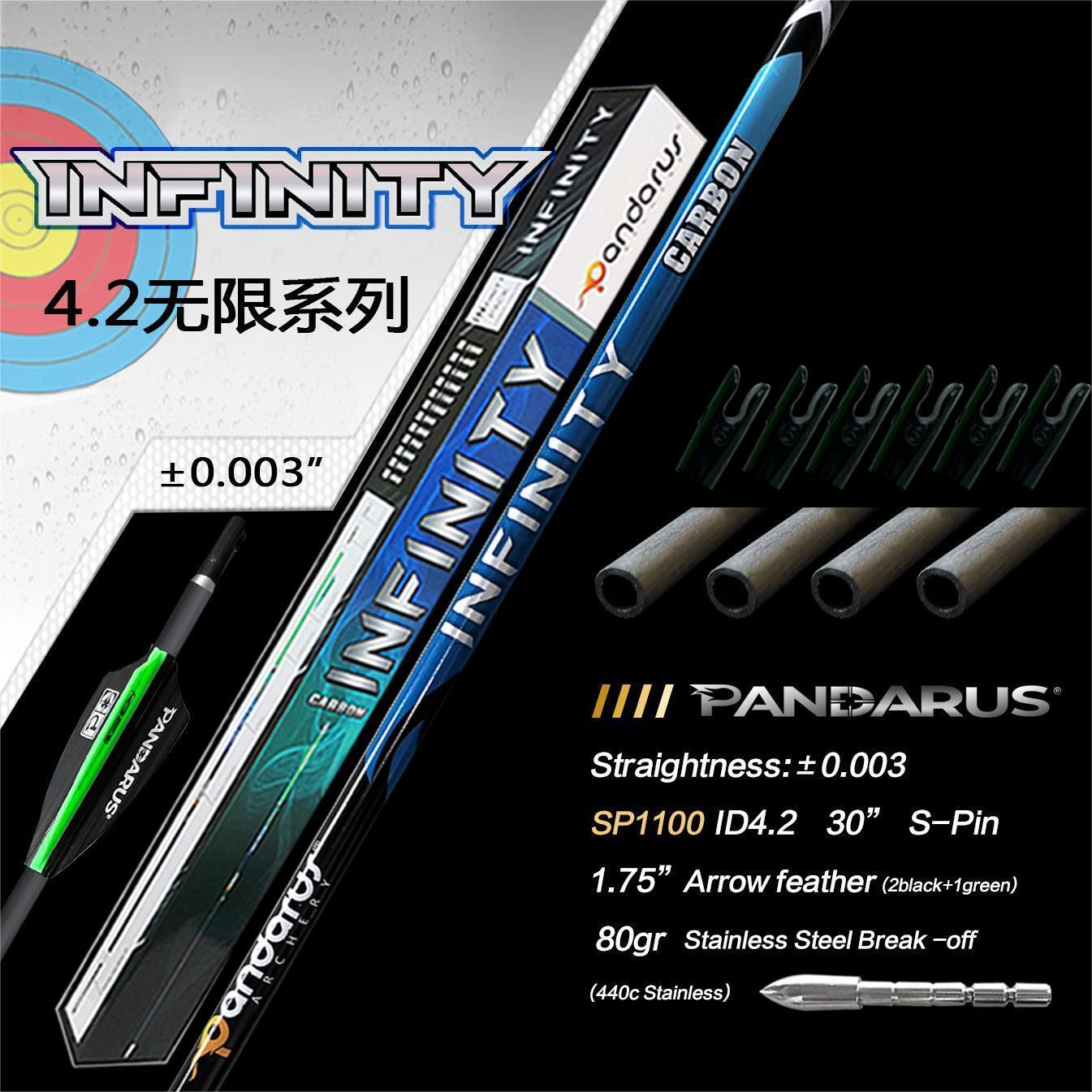 12X Pure Carbon Arrow ID4.2mm SP300-1500 Archery Bow Competition Target PANDARUS - Picture 28 of 29