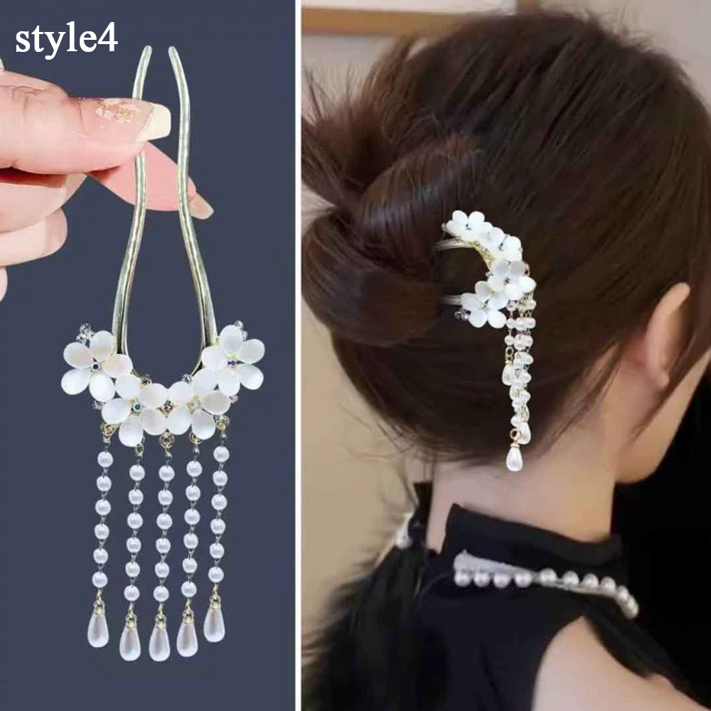 Forcine in metallo con strass disegno fiori rosa per donna occasioni speciali - Foto 27 di 27