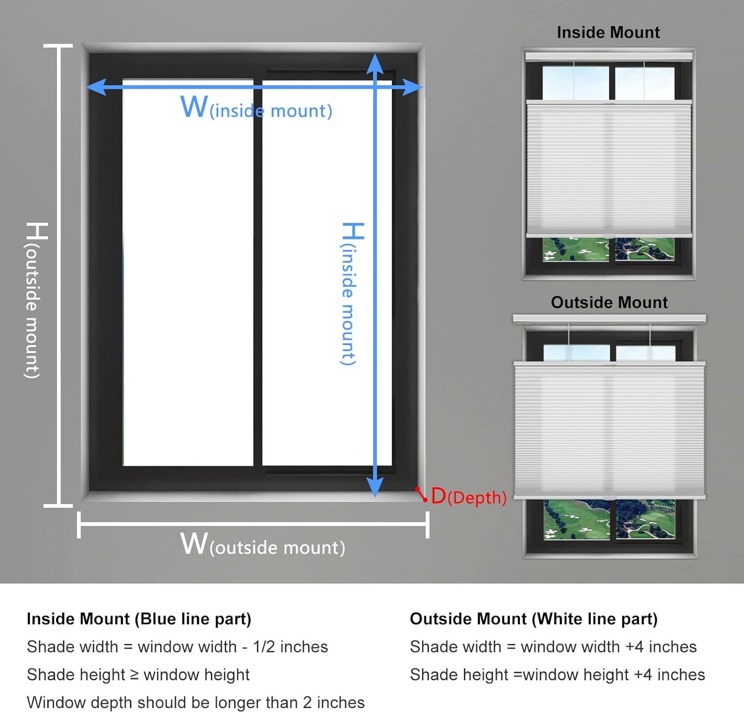 Changshade CUSTOM Blackout Cordless Top-Down Bottom Up Cellular Blinds Honeycom