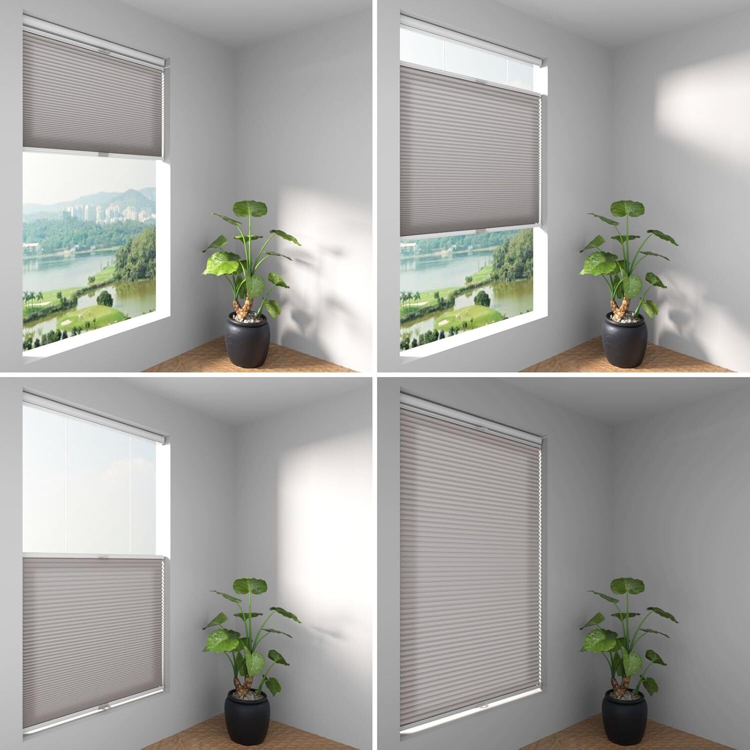 Changshade CUSTOM Blackout Cordless Top-Down Bottom Up Cellular Blinds Honeycom