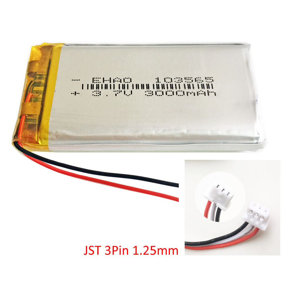 3.7V 3000mAh Lipo Rechargeable Battery 103565 + JST 3pin Plug For GPS Camera - Picture 17 of 20