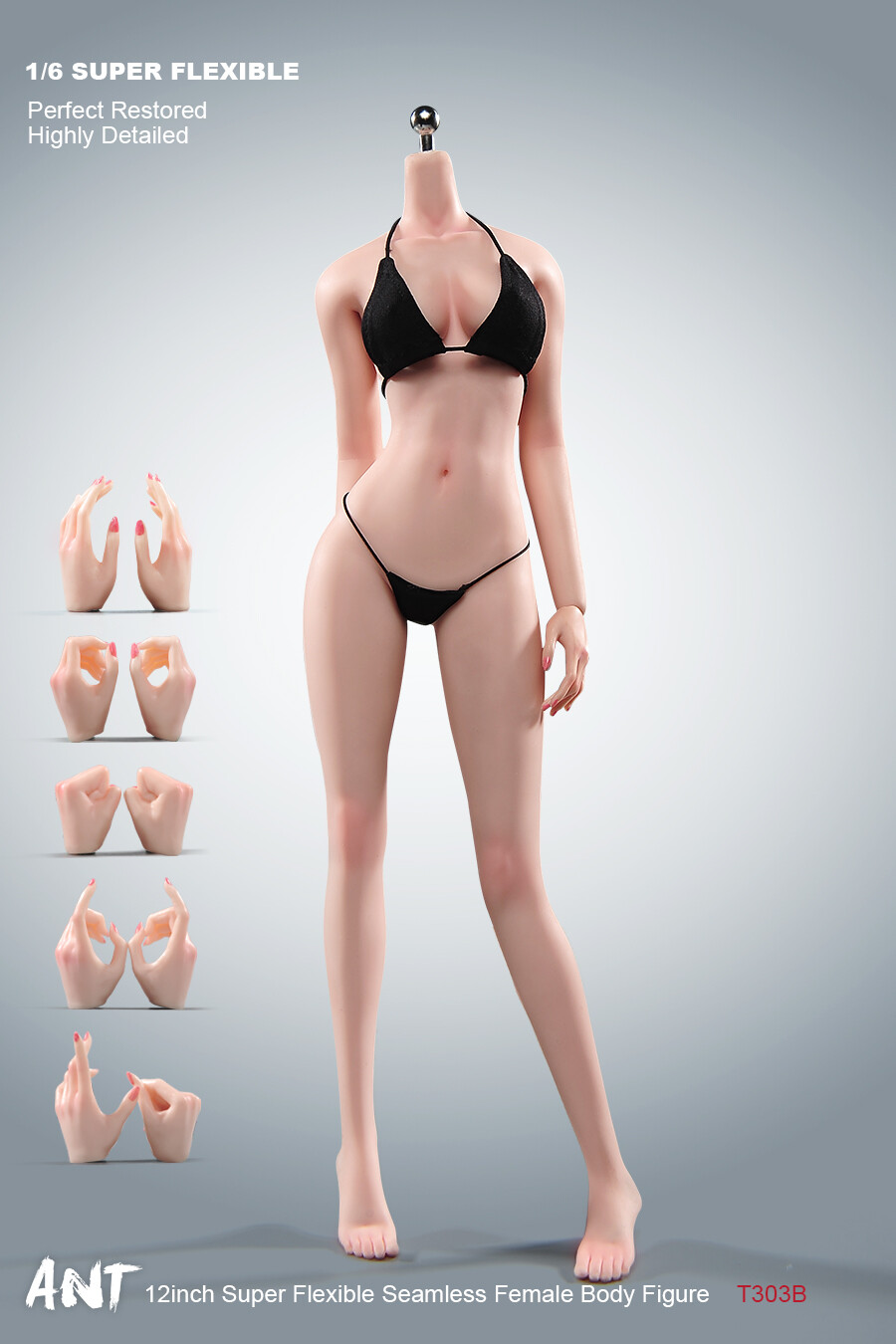 ANT T303 1/6 Female Large Breast Flexible Seamless W/Details Body For 12 »Figure