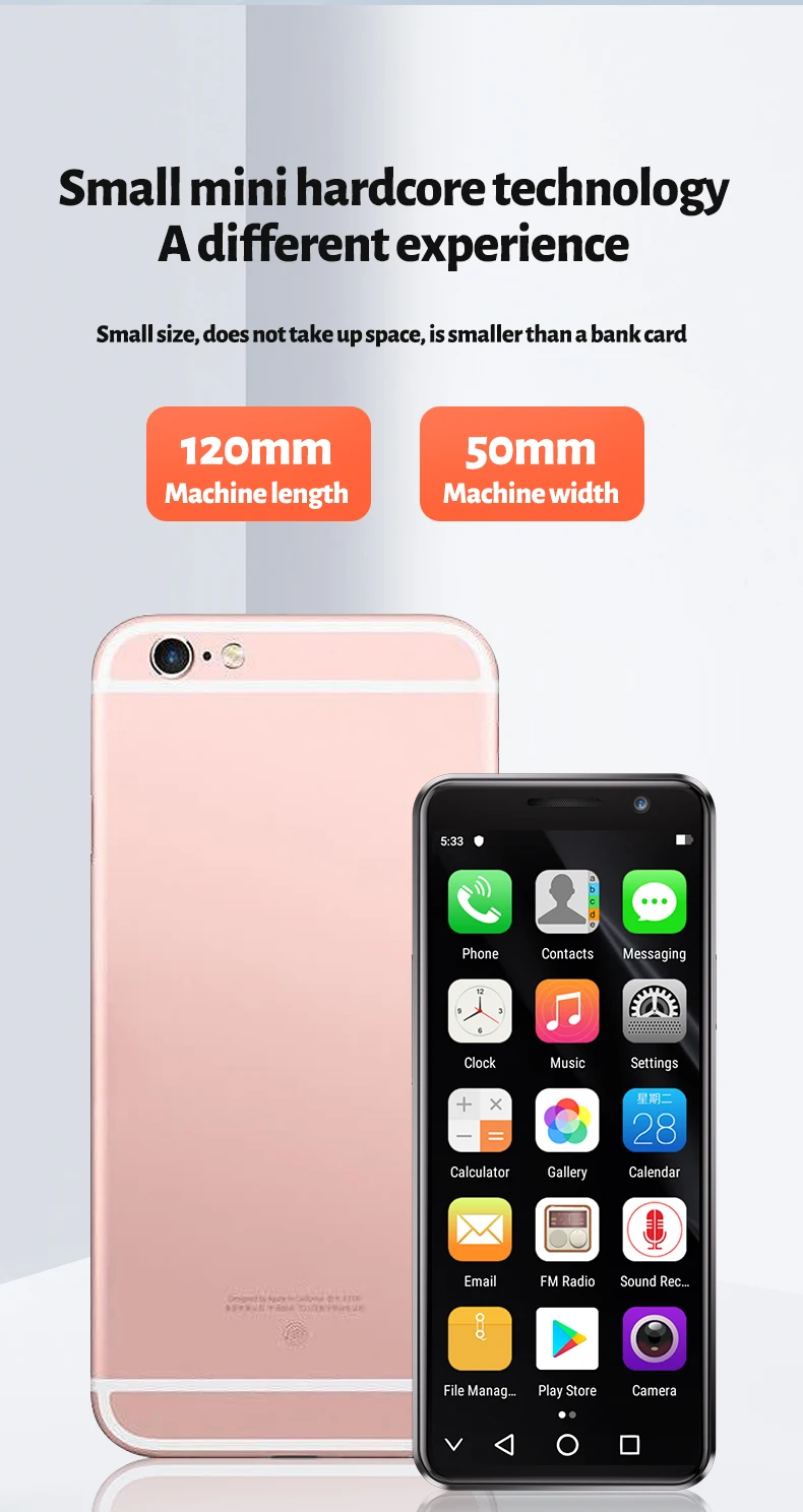 SOYES XS16 Pro 4'' Mini Smartphone 4GB RAM 128GB ROM Android 10.0