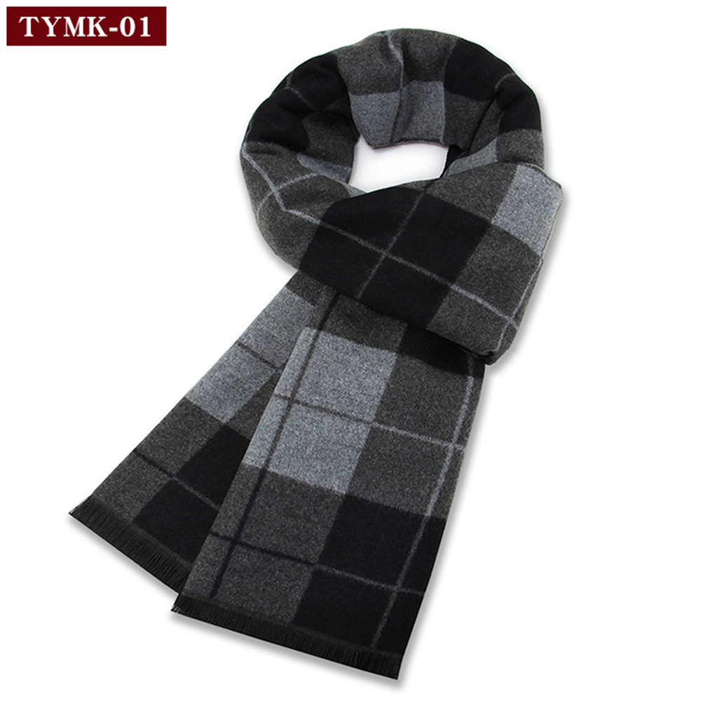Premium Winter Scarf for Men Soft Wool Blend Fabric Casual Style Long Scarf