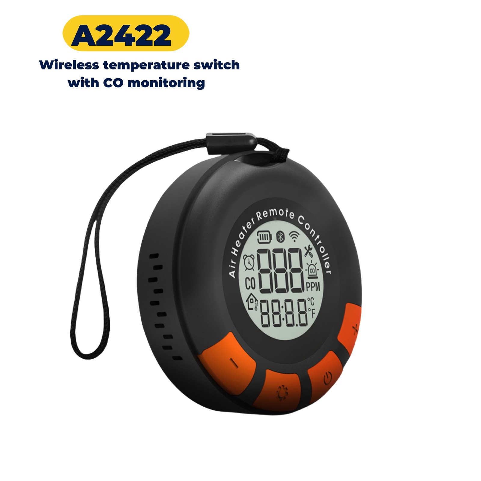 A2409/S-A2409PROWIFI LCD Fernbedienung/CO Alarm für Heater Bluetooth Autoheizung