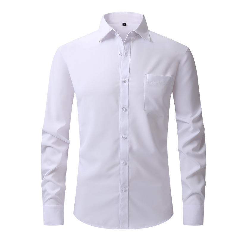Elastic Shirt Men’s Business Casual Long Sleeved Shirt Professional Formal Shirt
