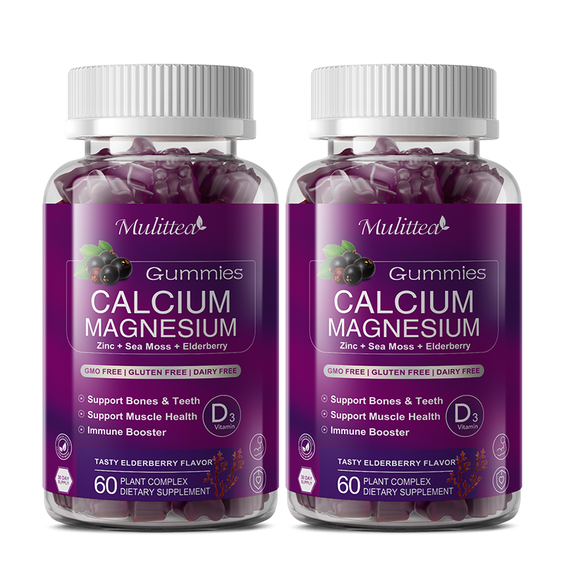 Calcium Magnesium Zinc with Vitamin D Gummies Sugar Free For Bone Health Muscle
