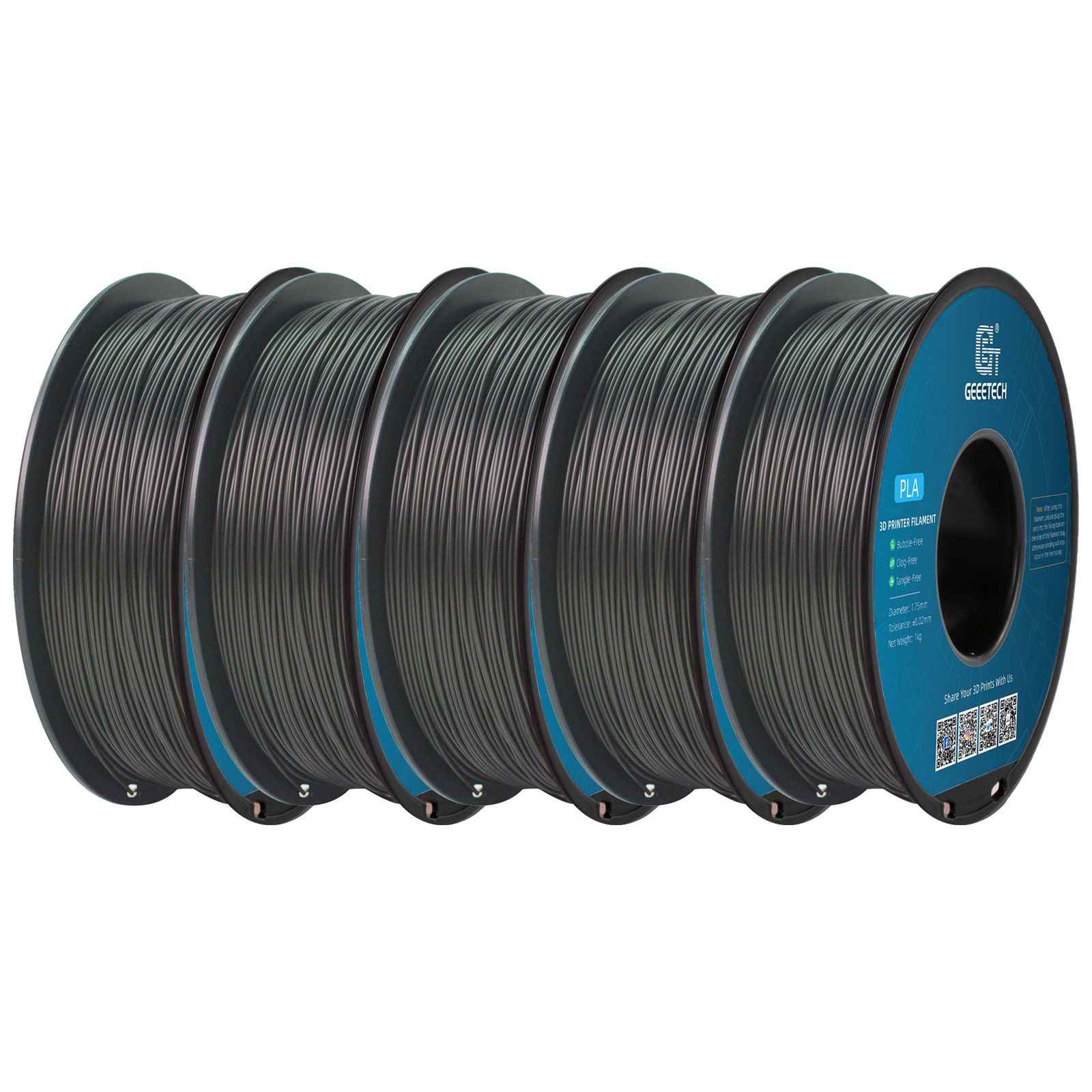 5/10KG New GEEETECH 3D Printer Filament 1KG/Roll PLA PETG TPU ABS+ Consumables