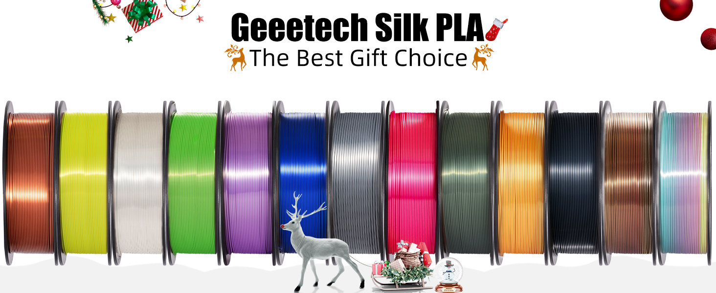 silk pla filaments white pink green yellow purple Gradient