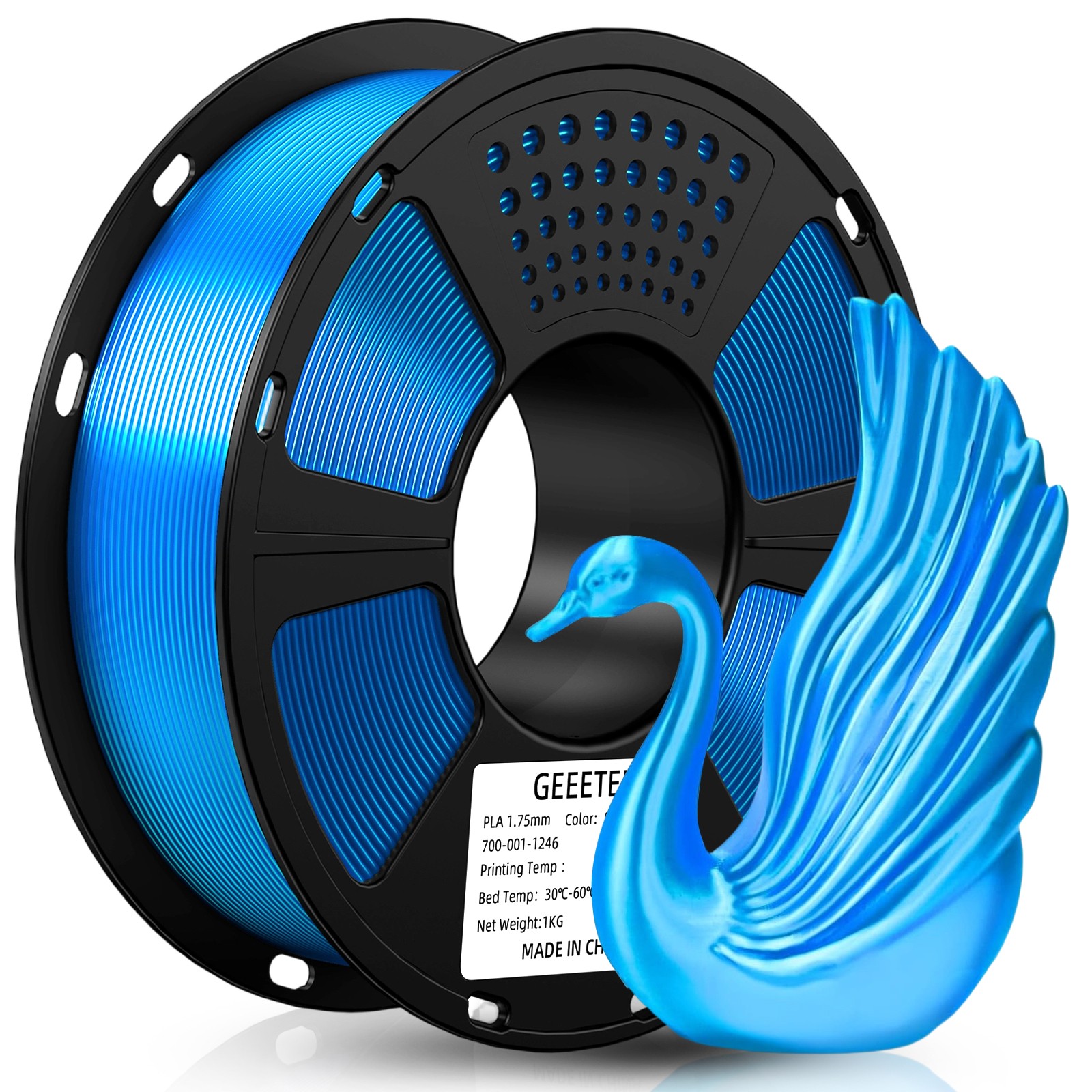 Geeetech 3D Printer Silk PLA Filament 1.75mm 1kg (2.2lbs) Consumables Filament