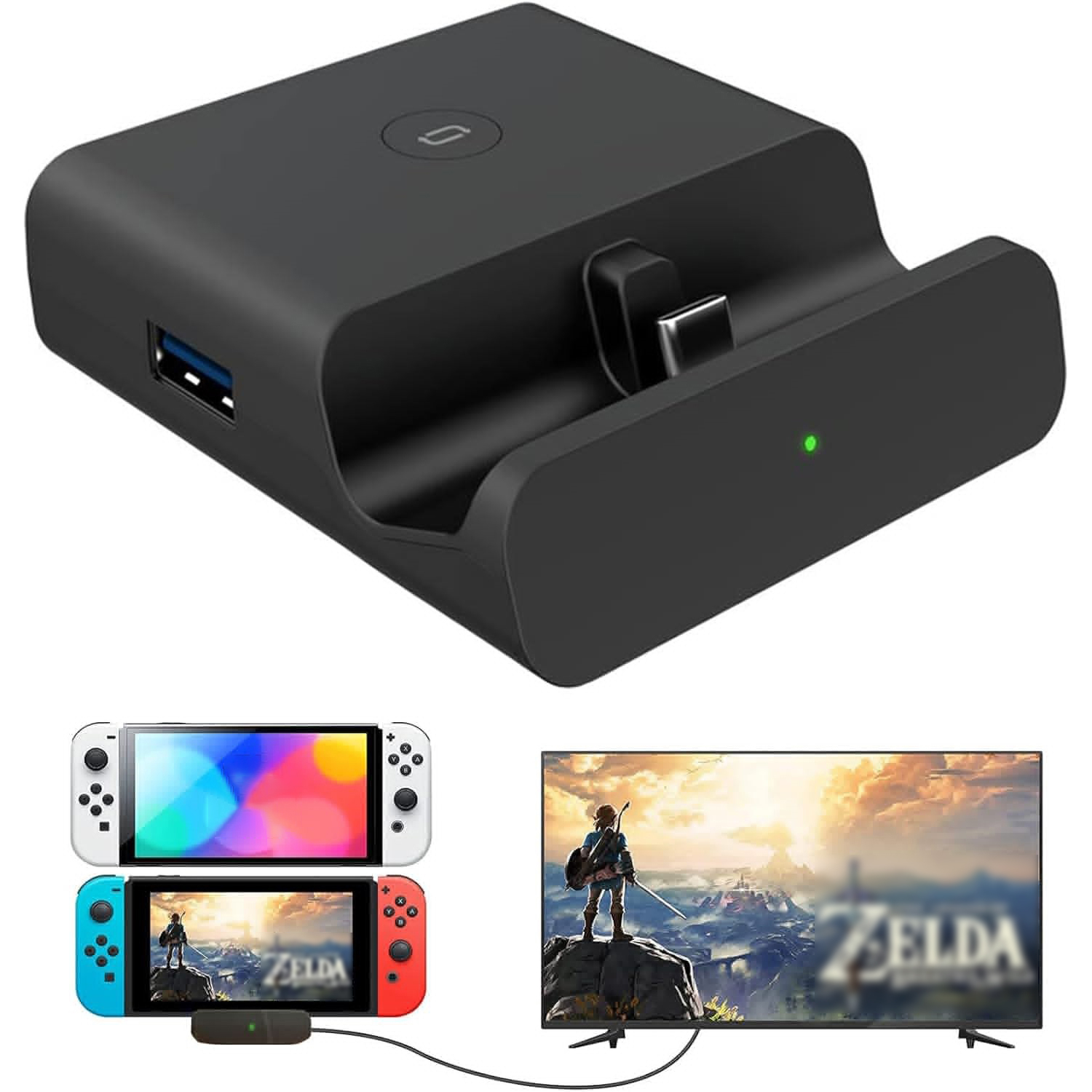 TV Dock for Switch & OLED, 4K HDMI Adapter, Charging Base