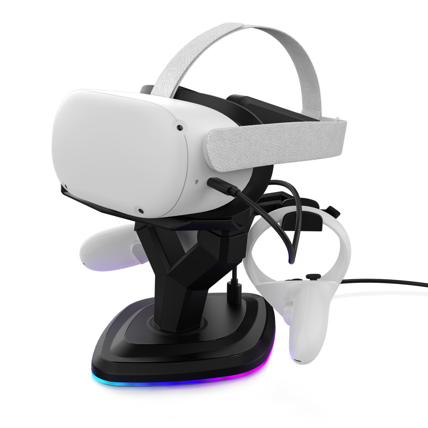 VR Charging Stand for Quest 2/Pico 4 with Ambient LED Light