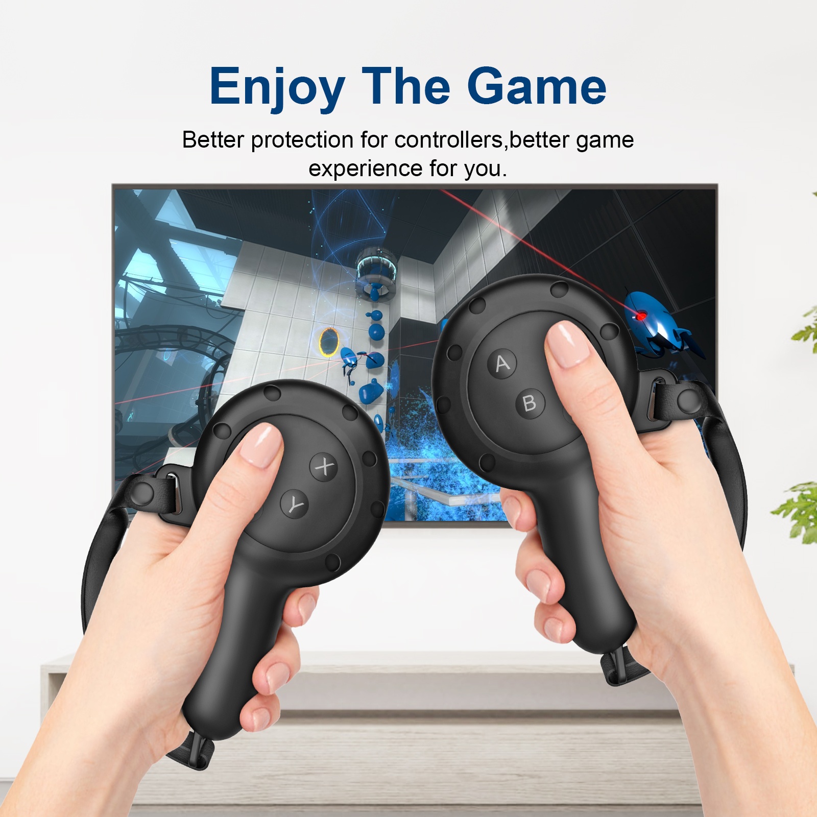Adjustable Anti-Slip Grip Cover for Meta Quest 3 Controllers Silicone Case