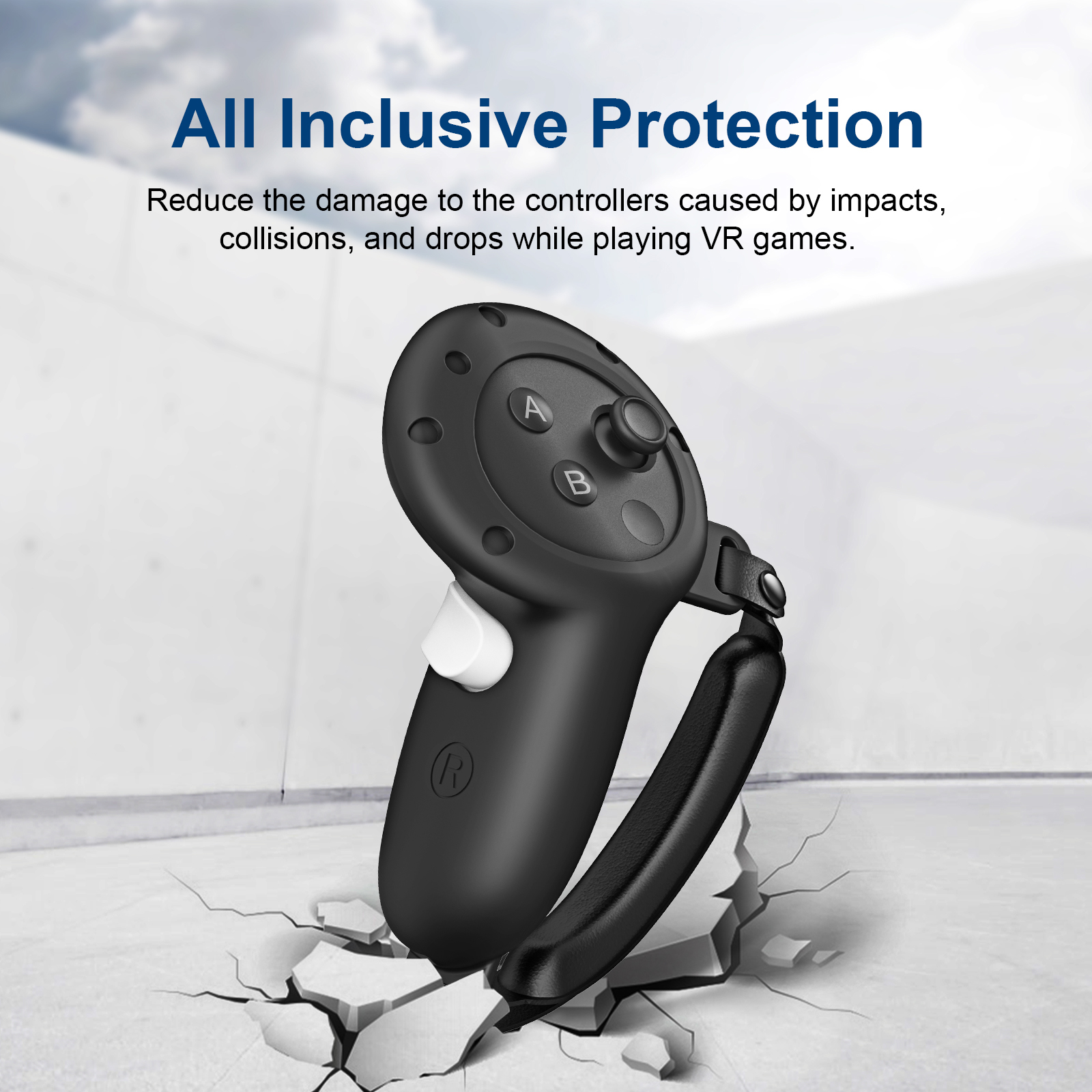 Adjustable Anti-Slip Grip Cover for Meta Quest 3 Controllers Silicone Case