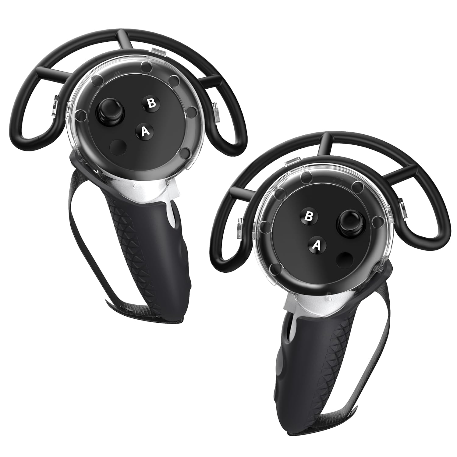 VR Controller Grips for Meta Quest 3, TPU Protector with Adjustable Straps