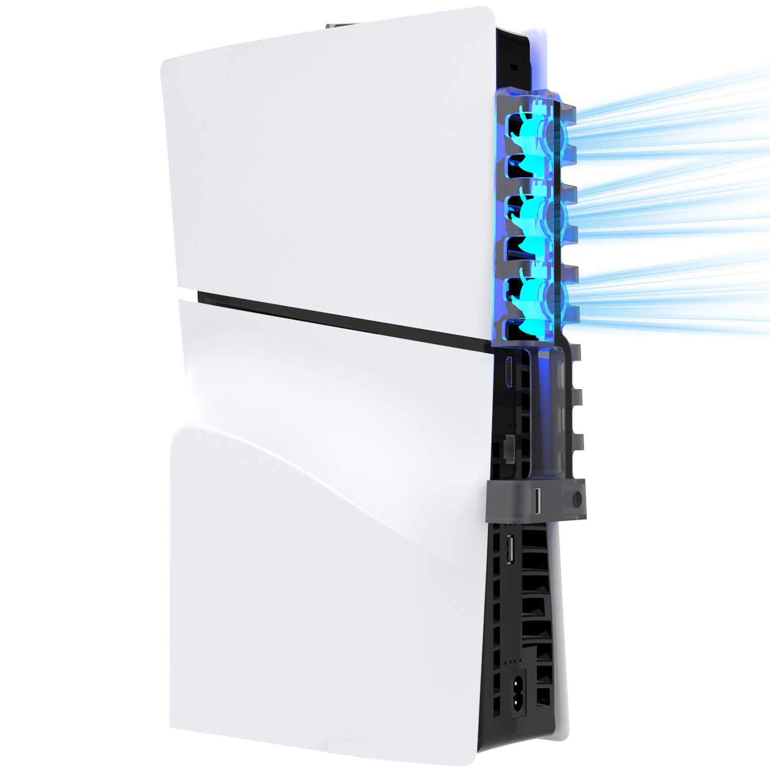 Cooling Fan for PS5 Slim Disc & Digital Console with USB Hub