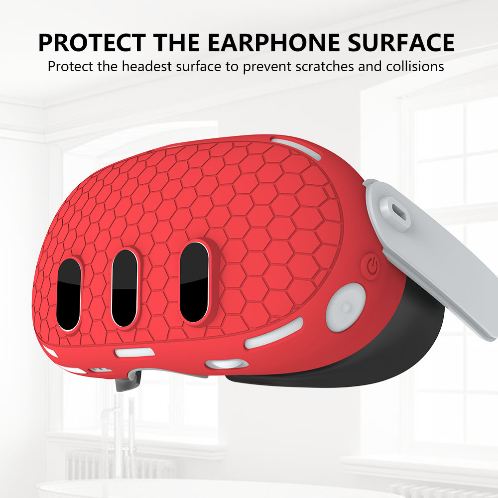 Silicone Protective Case for Meta Quest 3 Anti-Scratch Anti-Fall VR Cover