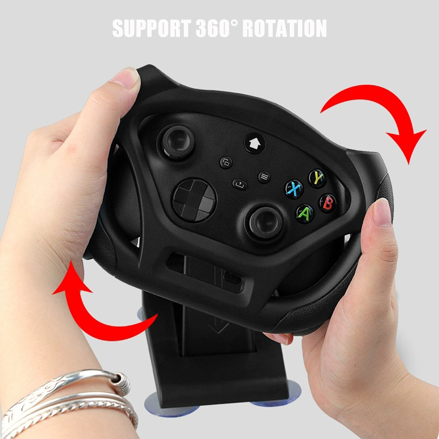 Racing Steering Wheel for Xbox Series X Controller, Foldable with Suction Cups