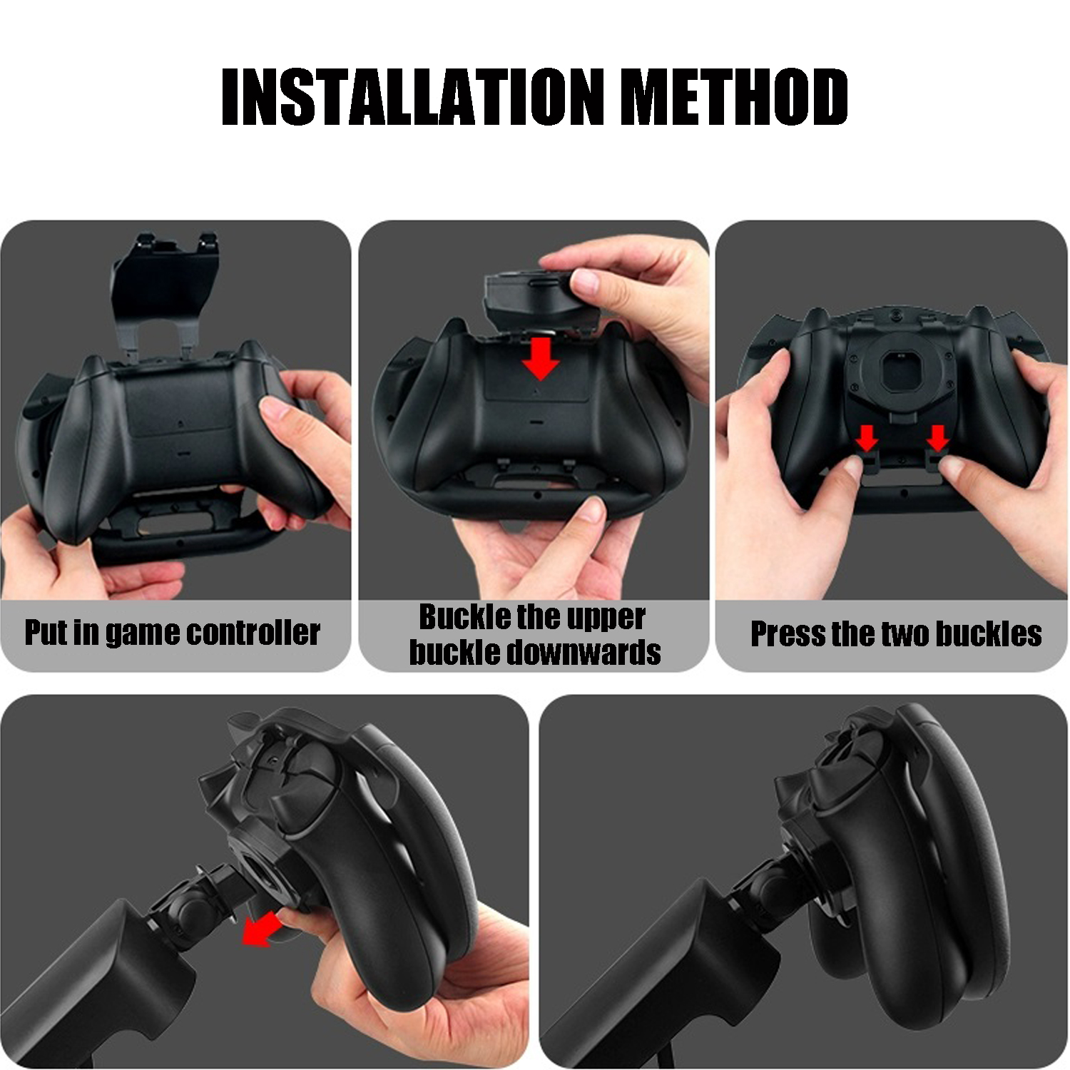 Racing Steering Wheel for Xbox Series X Controller, Foldable with Suction Cups