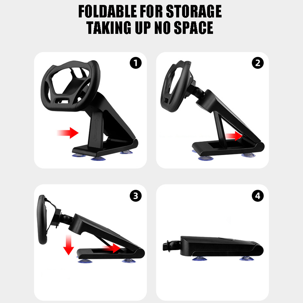 Racing Steering Wheel for Xbox Series X Controller, Foldable with Suction Cups