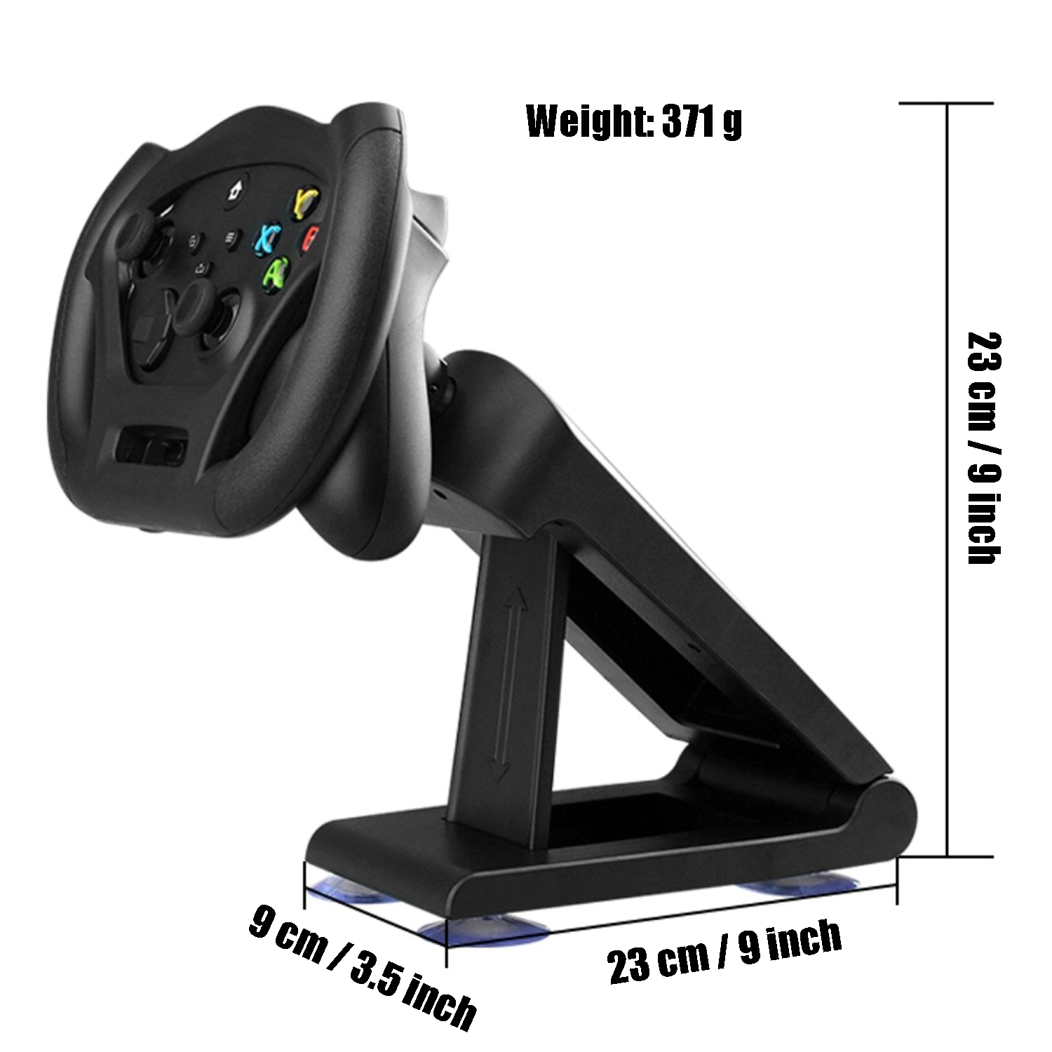 Racing Steering Wheel for Xbox Series X Controller, Foldable with Suction Cups